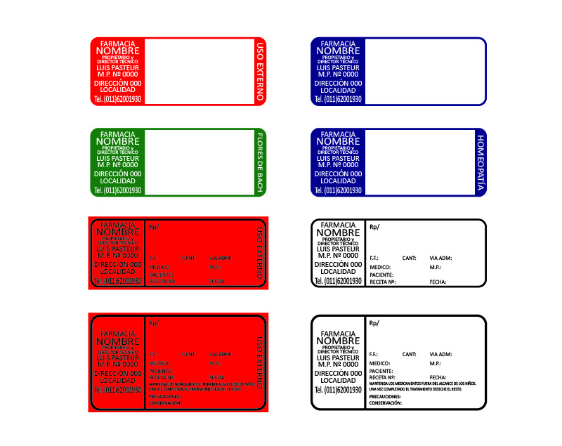 Muestras de rótulos